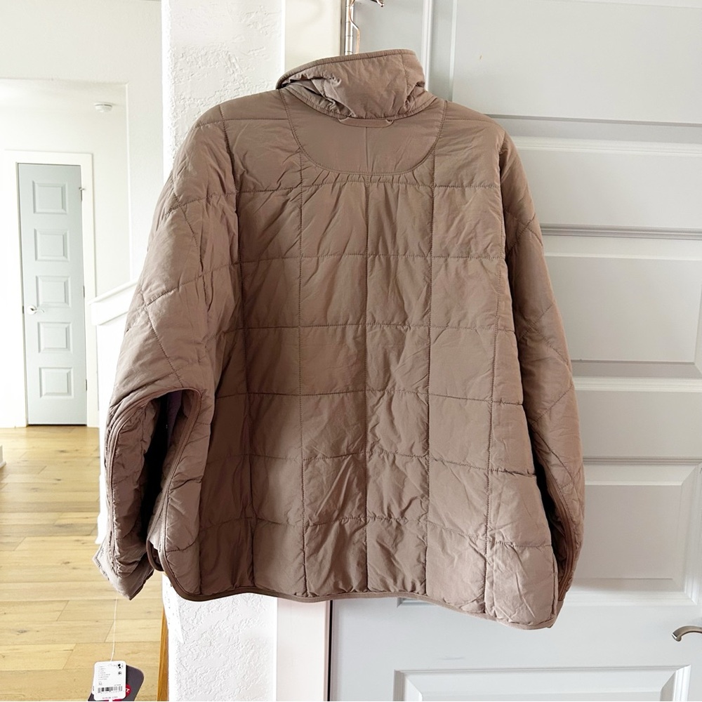 NWT Free People Pippa Packable Puffer Jacket Fossil Brown - Picture 6 of 6
